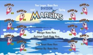 TeamsBanner Rapid Marlins Baseball Team Banner Example