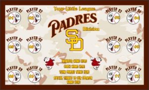 TeamsBanner Rapid Padres Baseball Team Banner Example
