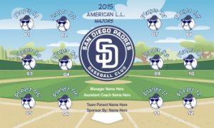 TeamsBanner Rapid Padres Baseball Team Banner Example