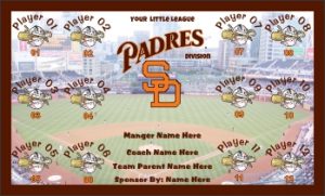 TeamsBanner Rapid Padres Baseball Team Banner Example