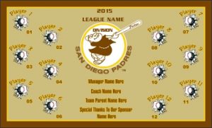 TeamsBanner Rapid Padres Baseball Team Banner Example