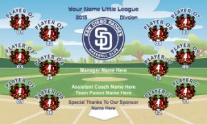 TeamsBanner Rapid Padres Baseball Team Banner Example