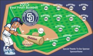 TeamsBanner Rapid Padres Baseball Team Banner Example