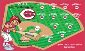 TeamsBanner Rapid Reds Baseball Team Banner Example