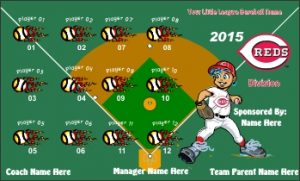 TeamsBanner Rapid Reds Baseball Team Banner Example