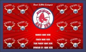 TeamsBanner Rapid Red Sox Baseball Team Banner Example