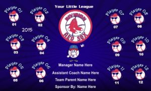 TeamsBanner Rapid Red Sox Baseball Team Banner Example