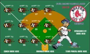 TeamsBanner Rapid Red Sox Baseball Team Banner Example