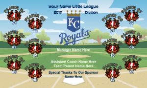 TeamsBanner Rapid Royals Baseball Team Banner Example