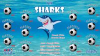 SHARKS SOCCER TEAM BANNER DESIGN YOUR OWN