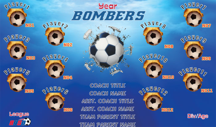 Airplanes Bombers Soccer Team Banner Design Your Own 02
