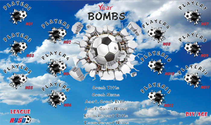 Airplanes Bombers Soccer Team Banner Design Your Own 04