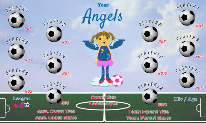 Angels Soccer Team Banner Design Your Own 03