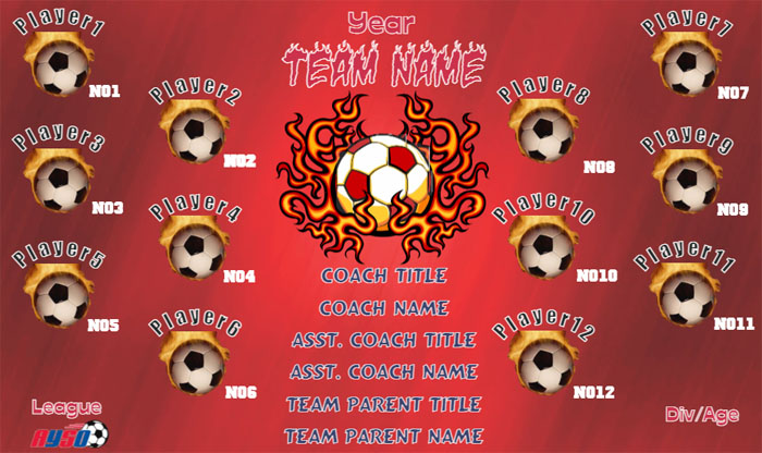 Any Team Name (Generic) Soccer Team Banner Design Your Own