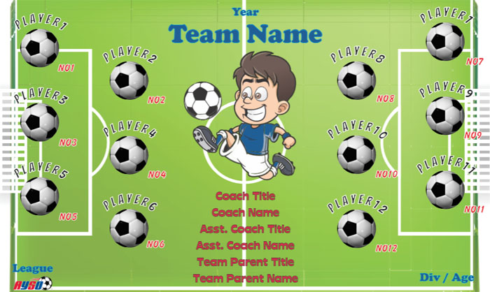 Any Team Name (Generic) Soccer Team Banner Design Your Own