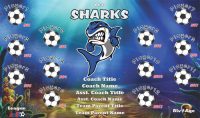 SHARKS SOCCER TEAM BANNER DESIGN YOUR OWN