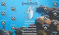 SHARKS SOCCER TEAM BANNER DESIGN YOUR OWN