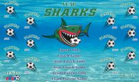 SHARKS SOCCER TEAM BANNER DESIGN YOUR OWN