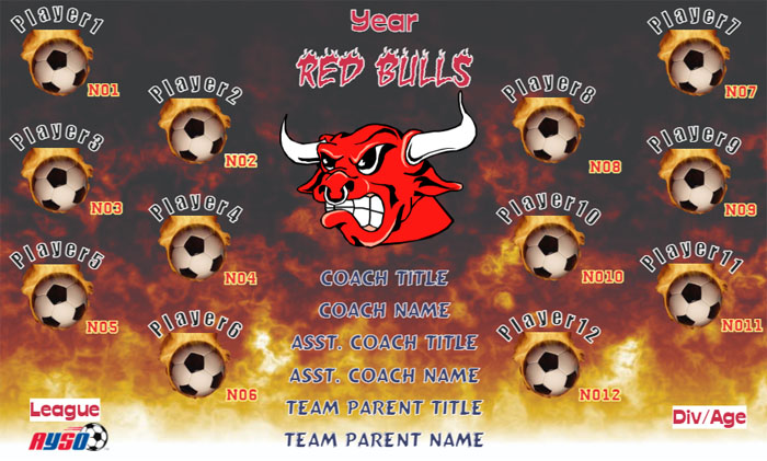 Bulls Soccer Team Banner Design Your Own