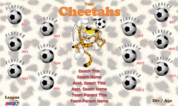 Cheetahs Soccer Team Banner Design Your Own