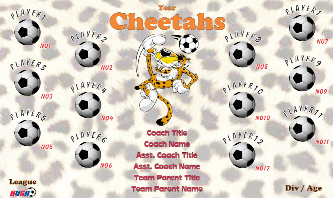 Cheetahs Soccer Team Banner Design Your Own 01