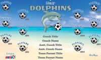 Dolphins SOCCER TEAM BANNER Design Your own Dolphins Banner Design