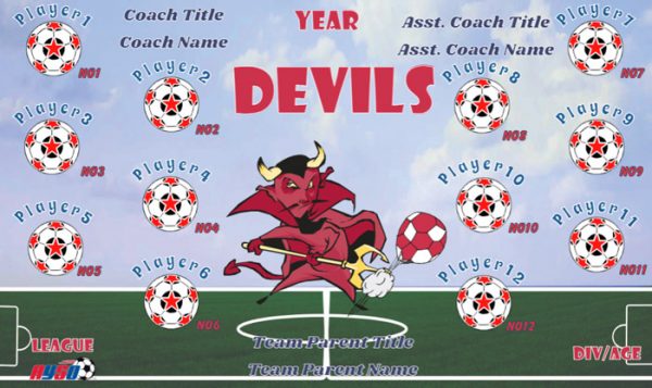 Devils Soccer Team Banner