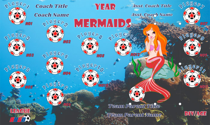 Mermaids Soccer Team Banner Design Your Own 03