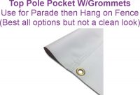 Grommets and Top Pole Pocket (Parade Pole)