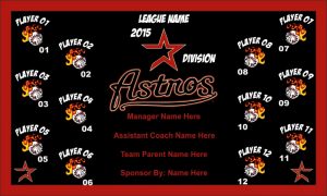 Astros Rapid Team Baseball Banner Houston Astros baseball banner