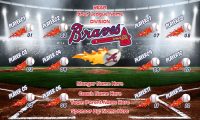 Braves Rapid Team Baseball Banner Alanta Braves baseball banner