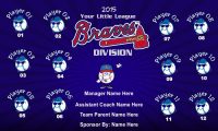 Braves Rapid Team Baseball Banner Alanta Braves baseball banner