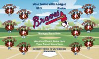 Braves Rapid Team Baseball Banner Alanta Braves baseball banner