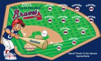 Braves Rapid Team Baseball Banner Alanta Braves baseball banner