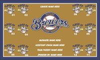Brewers Rapid Team Baseball Banner Milwaukee Brewers baseball banner