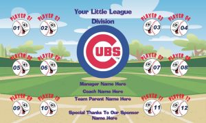 Cubs Rapid Team Baseball Banner , Chicago Cubs Banne