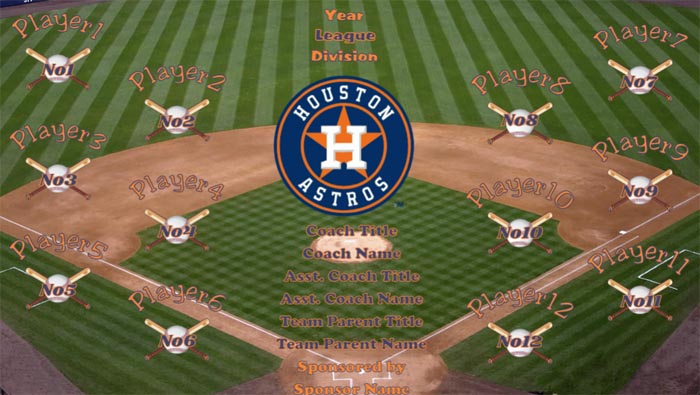 Astros Design Your Own Team Baseball Banner , Los Angeles Astros Banners