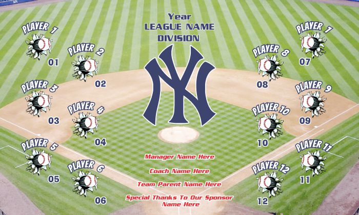 TeamsBanner Rapid Yankees Baseball Team Banner Example