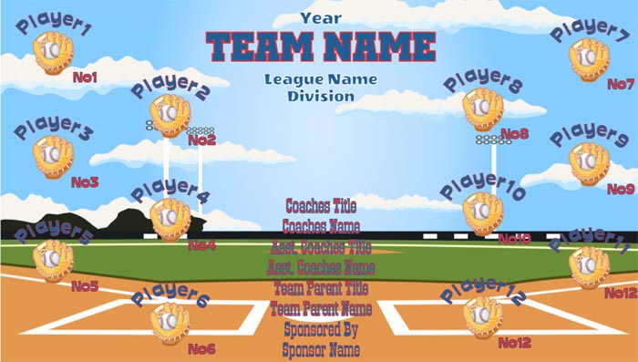 Any Team Design Your Own Team Baseball Banner , MLB Banners