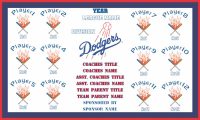 Dodgers Baseball Banner Design Your Own Team Baseball Banner , MLB Banners, Los Angeles Dodgers