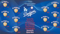Dodgers Baseball Banner Design Your Own Team Baseball Banner , MLB Banners, Los Angeles Dodgers