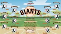 Giants Baseball Banner Design Your Own Team Baseball Banner , MLB Banners, San Francisco Giants
