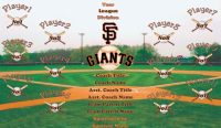 Giants Baseball Banner Design Your Own Team Baseball Banner , MLB Banners, San Francisco Giants