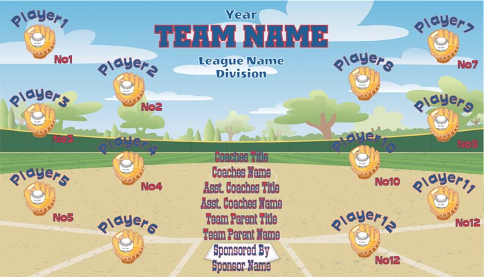 Any Team Name Softball Team Banner Design Your Own 9
