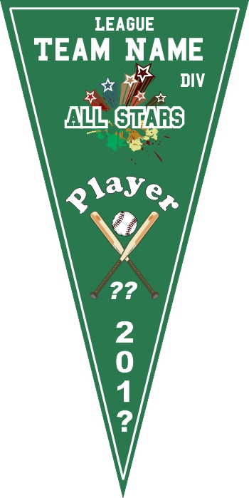 TeamsBanner Rapid Any Team Baseball Pennant Example