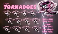 Tornadoes SOCCER TEAM BANNER Rapid Tornadoes Banner Design