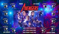 Avengers SOCCER TEAM BANNER Rapid Avengers Banner Design