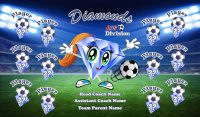 Diamonds SOCCER TEAM BANNER Rapid Diamonds Banner Design