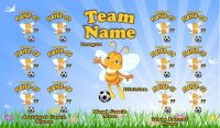Bees SOCCER TEAM BANNER Rapid Bees Banner Design