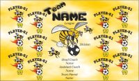 Bees SOCCER TEAM BANNER Rapid Bees Banner Design